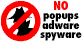 No Popups, Adware nor Spyware